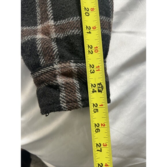 Jachs New York Shirt Jacket Mens Large Button Up Flannel Sherpa Wool Blend - Picture 4 of 13